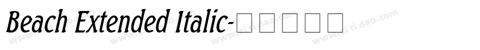 Beach Extended Italic字体转换